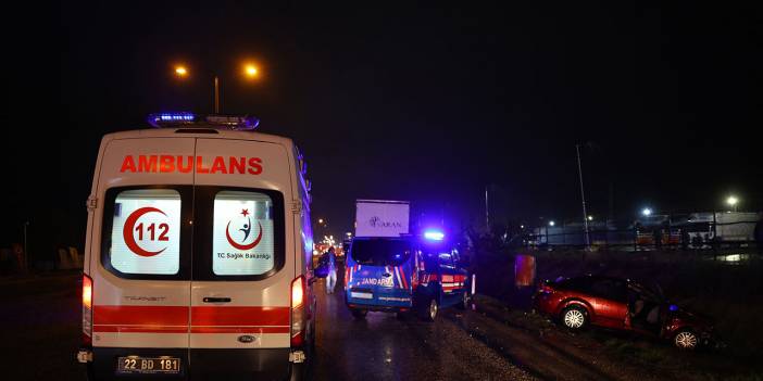 Edirne’de tırla otomobi çarpışt: 5 yaralı