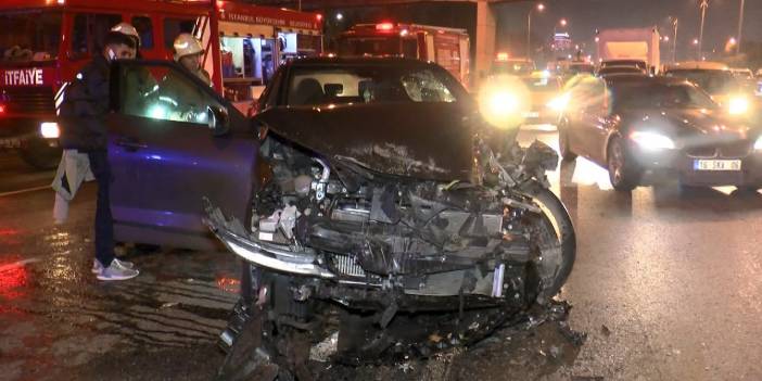 TEM bağlantı yolunda 2 zincirleme kaza: 2 yaralı