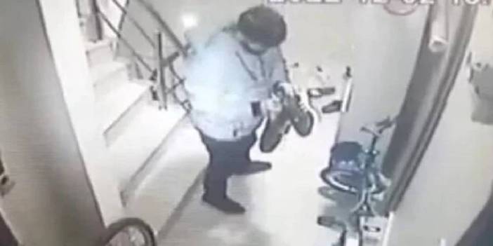 Ayakkabıyı kokladı vazgeçti, bisikleti çaldı