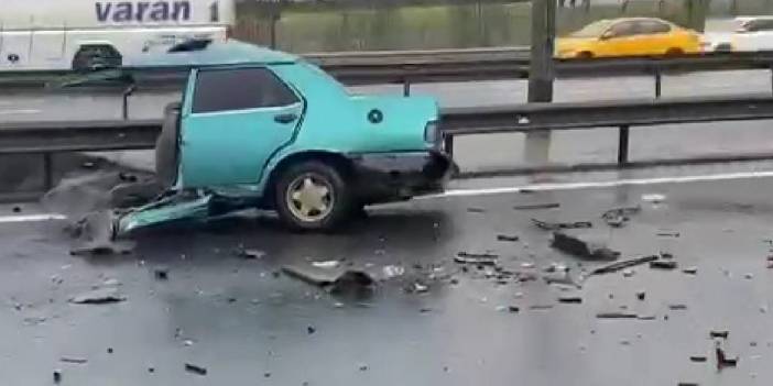 Otomobil ikiye bölündü: 2 kişi ağır yaralandı