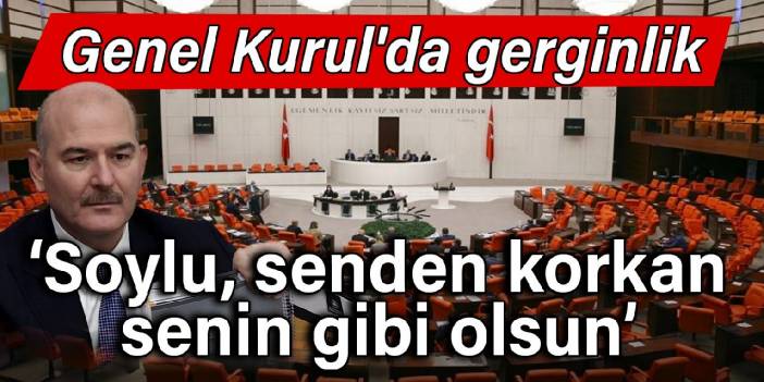 Genel Kurul'da gerginlik: Soylu, senden korkan senin gibi olsun