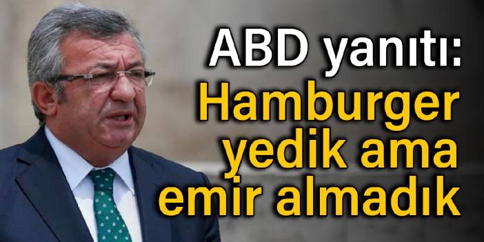 CHP'li Altay'dan ABD yanıtı: Hamburger yedik ama emir almadık