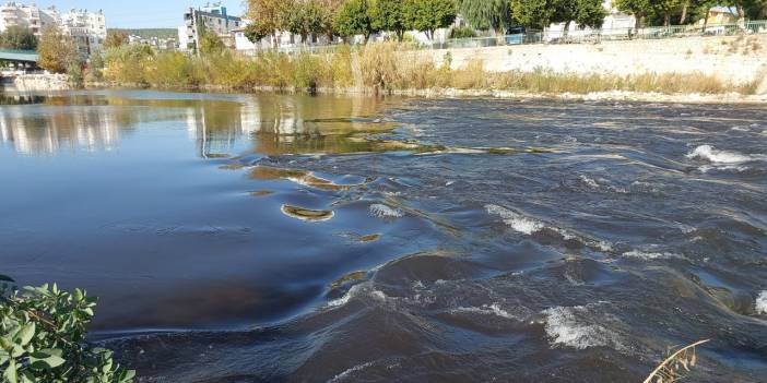 Göksu Nehri'nde su siyaha döndü