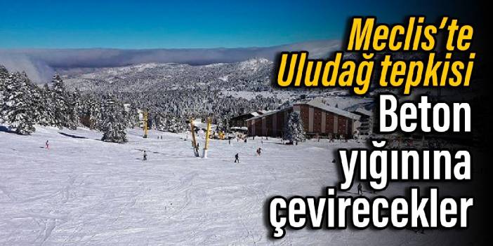 Meclis’te Uludağ tepkisi: Beton yığınına çevirecekler