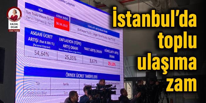 İstanbul'da toplu ulaşıma zam
