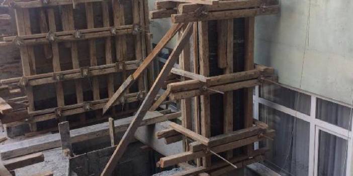 Bina pencere ve balkonları inşaata açılıyor