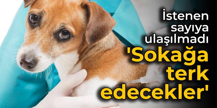 İstenen sayıya ulaşılmadı: 'Sokağa terk edecekler'