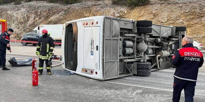 Servis midibüsü devrildi: Ölü ve yaralılar var