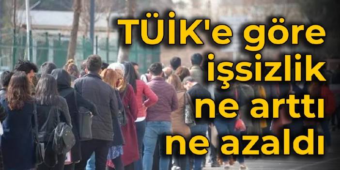 TÜİK'e göre işsizlik ne arttı ne azaldı