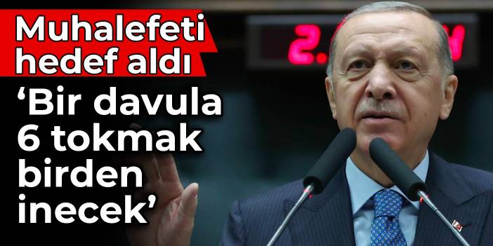 Erdoğan muhalefeti hedef aldı: Bir davula 6 tokmak birden inecek