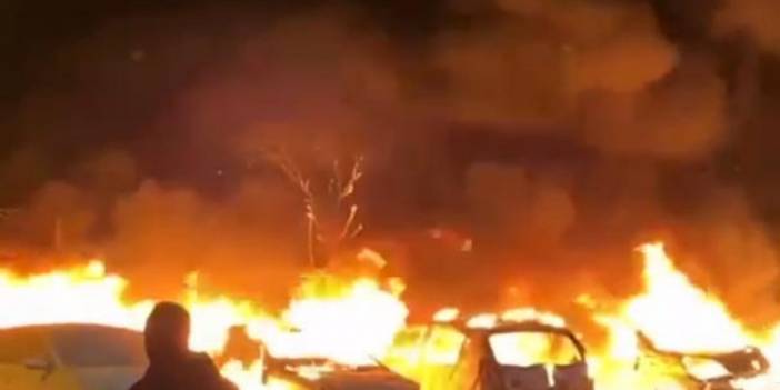 Aynı anda 5 araç: Bahçeyi alevler sardı