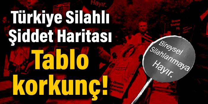 Türkiye Silahlı Şiddet Haritası: Tablo korkunç!