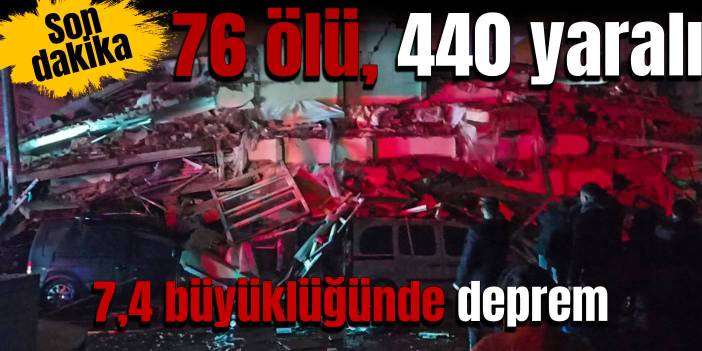 Kahramanmaraş’ta 7.4 şiddetinde deprem