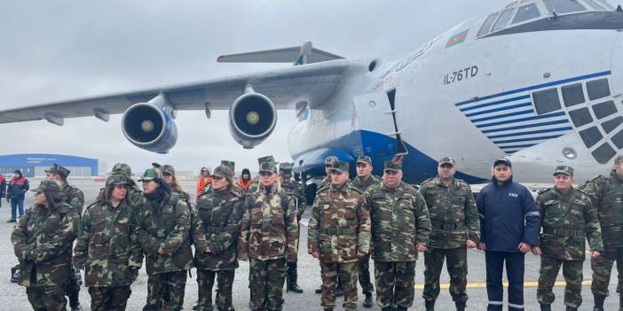 Azerbaycan Türkiye'ye sahra hastanesi gönderdi