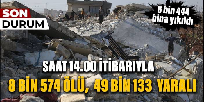 Büyük felakette üçüncü gün: Can kaybı 8 bin 574'e ulaştı!