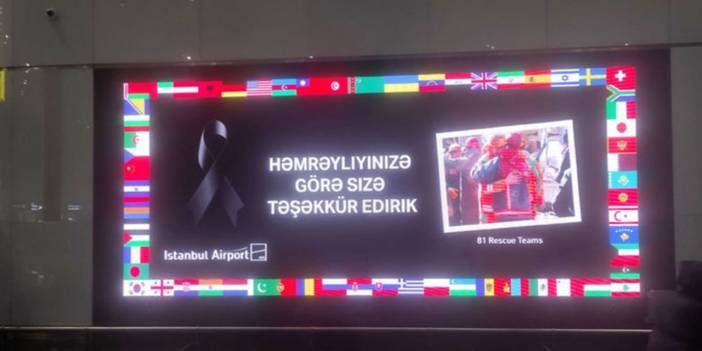İstanbul Havalimanı'nda Türkiye'ye yardım gönderen ülkelere teşekkür