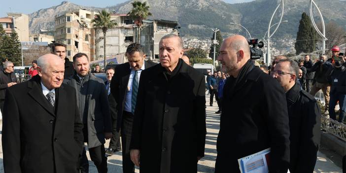 Felaketin 15. günü: Bahçeli ve Erdoğan Hatay'da