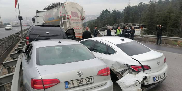 TEM'de 23 araç birbirine girdi: Yaralılar var