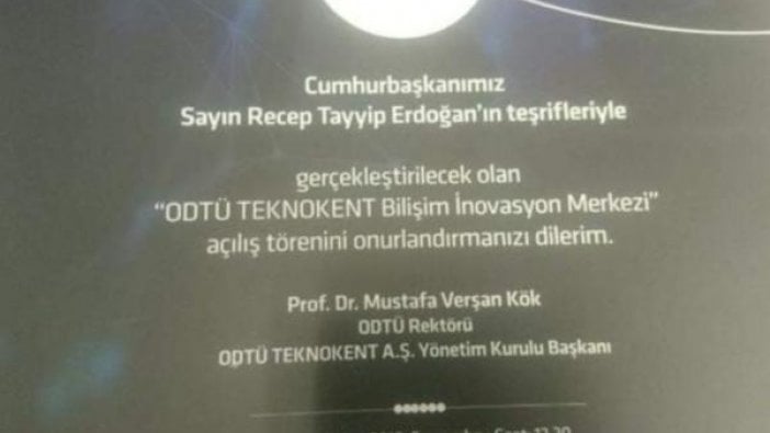 ODTÜ Rektörlüğü, Erdoğan için akademik takvimi değiştirdi