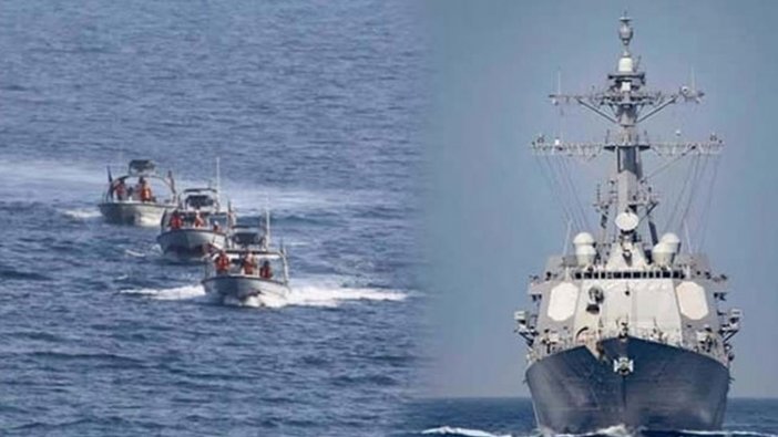 ABD donanması, İran hücum botuna uyarı ateşi açtı