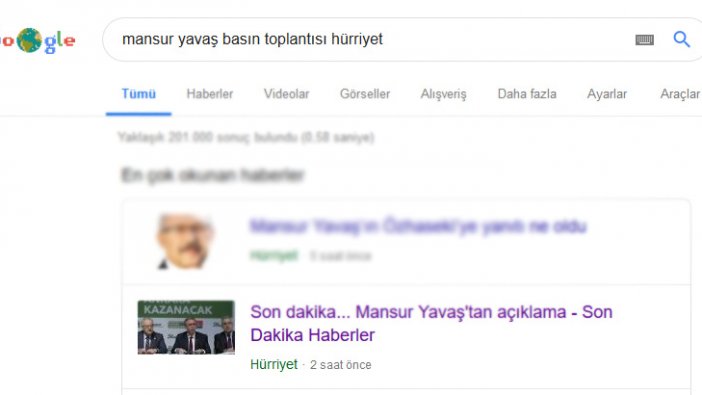Hürriyet.com.tr'den sansür! Mansur Yavaş haberini kaldırdı