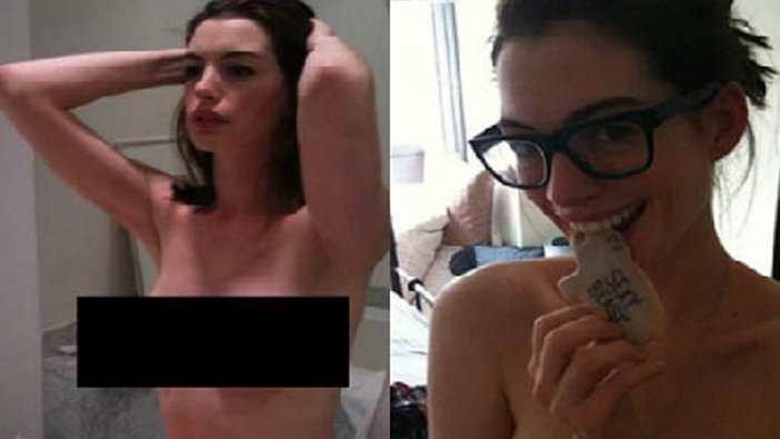 Dünyaca ünlü Oscarlı oyuncu Anne Hathaway’in çıplak fotoğrafları sızdırıldı