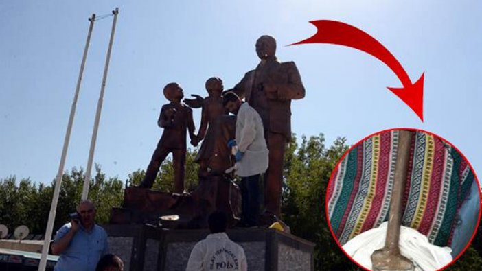 Diyarbakır'da Atatürk Anıtı’na çekiçli saldırı