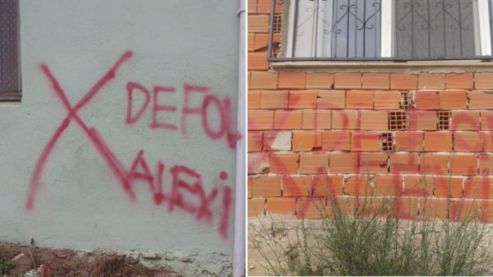 İzmir'de Alevi aileye yönelik skandal yazı: Defol Alevi