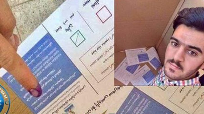 Kuzey Irak referandumunda sahte oy kullanma görüntüleri gelmeye başladı!
