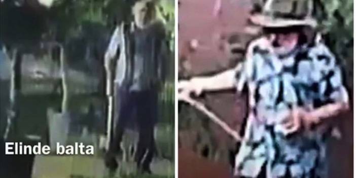 Halil Sezai olayında yeni görüntüler: Meriç baltayla kapısına gitmiş