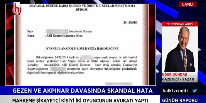 Uğur Dündar, Müjdat Gezen ve Metin Akpınar davasındaki skandalı anlattı