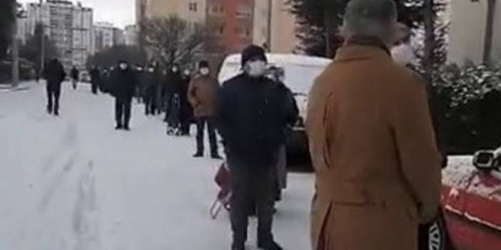 Ucuz elma kuyruğu: -4 derecede saatlerce beklediler