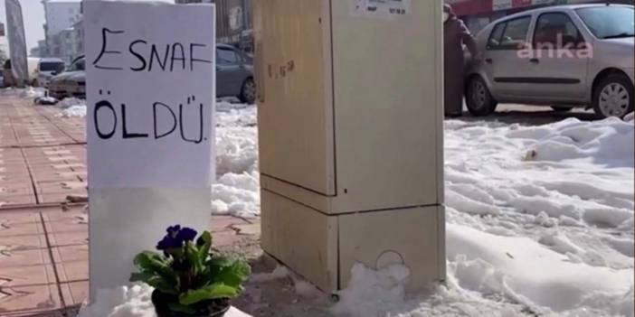 Esnaf kendine mezar yaptı: Esnaf öldü