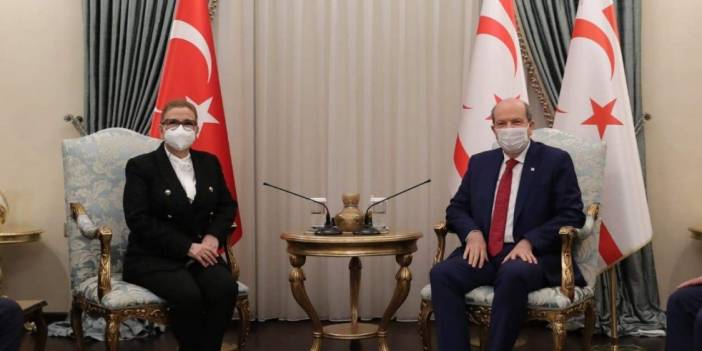 KKTC Cumhurbaşkanı Tatar, Ticaret Bakanı Pekcan’ı kabul etti