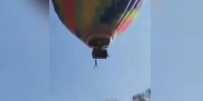 Meksika’da sıcak hava balonunda korku dolu anlar
