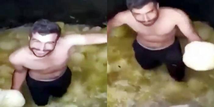 Turşu tesisinde skandal görüntü