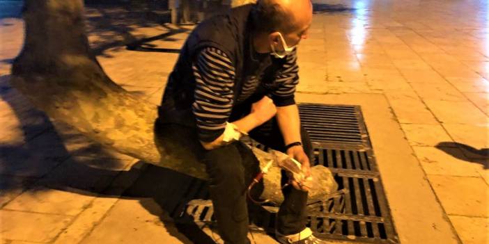 Elinde serum, kolunda damar yoluyla hastaneden kaçtı