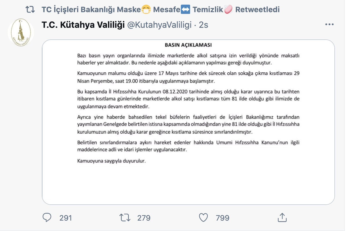 Resmi genelge yok 'RT' var: Bakanlık, Valiliğin açıklamasını paylaştı