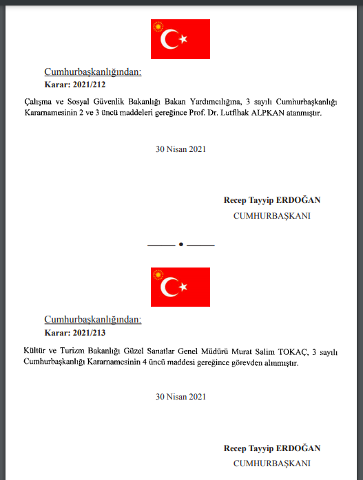 Resmi Gazete'de yayımlandı: Erdoğan'dan 2 Bakanlığa atama