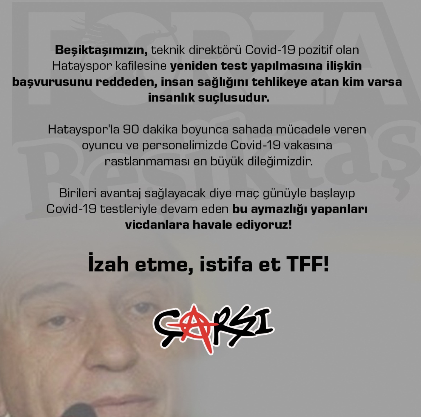 Beşiktaşlı taraftarlardan TFF'ye istifa çağrısı!