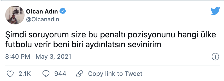 Fenerbahçe-Erzurumspor maçındaki penaltıya Olcan Adın'dan tepki